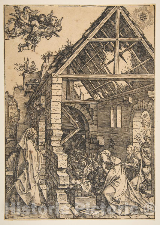 Art Print : Albrecht Dürer - The Nativity, from The Life of The Virgin 1 : Vintage Wall Art