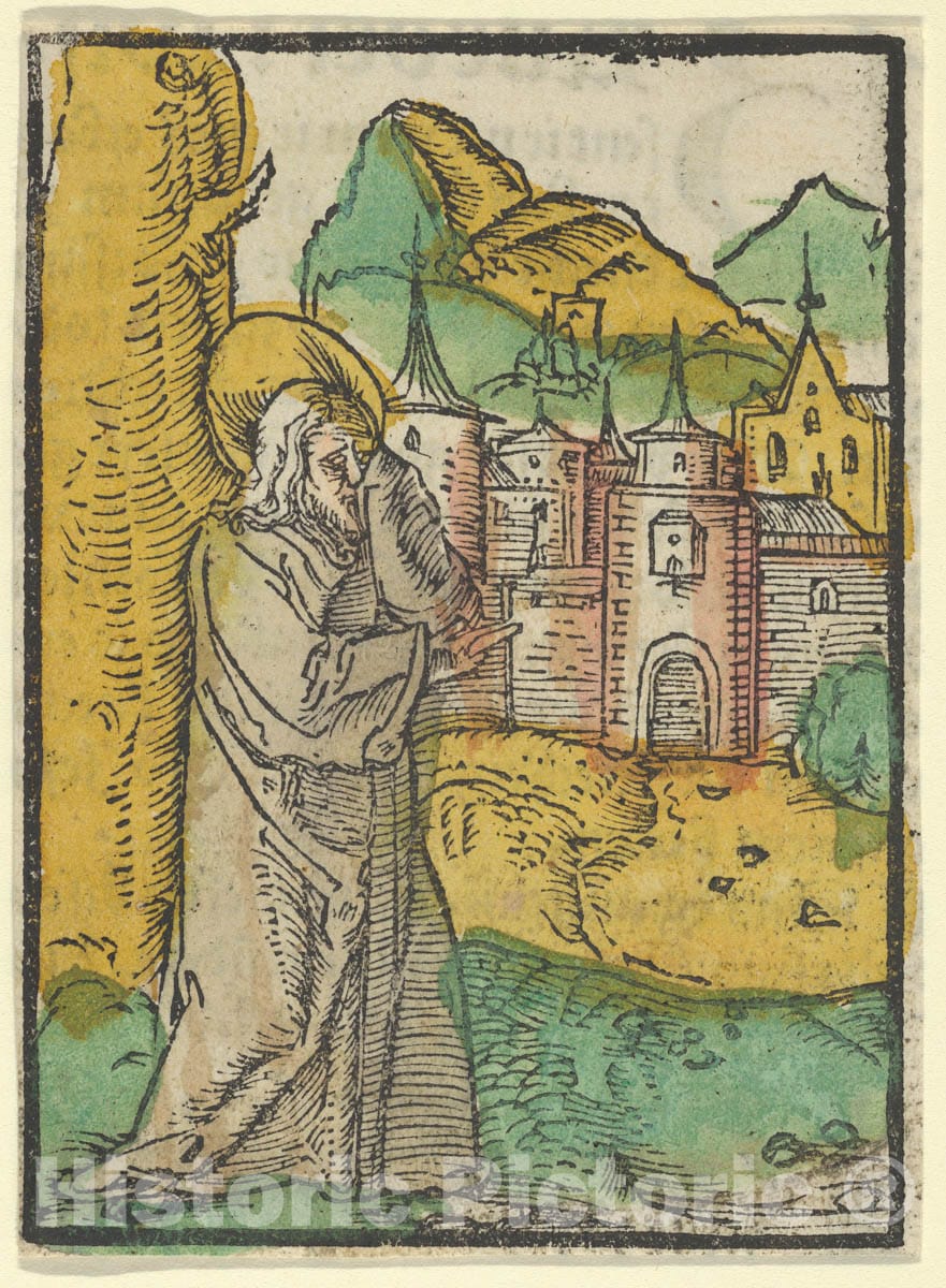 Art Print : Hans Schäufelein - Christ Deploring Jerusalem, from Das Plenarium : Vintage Wall Art