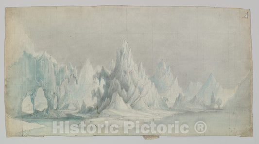 Art Print : Eugène Cicéri - Design for a Stage Set - 435100 : Vintage Wall Art