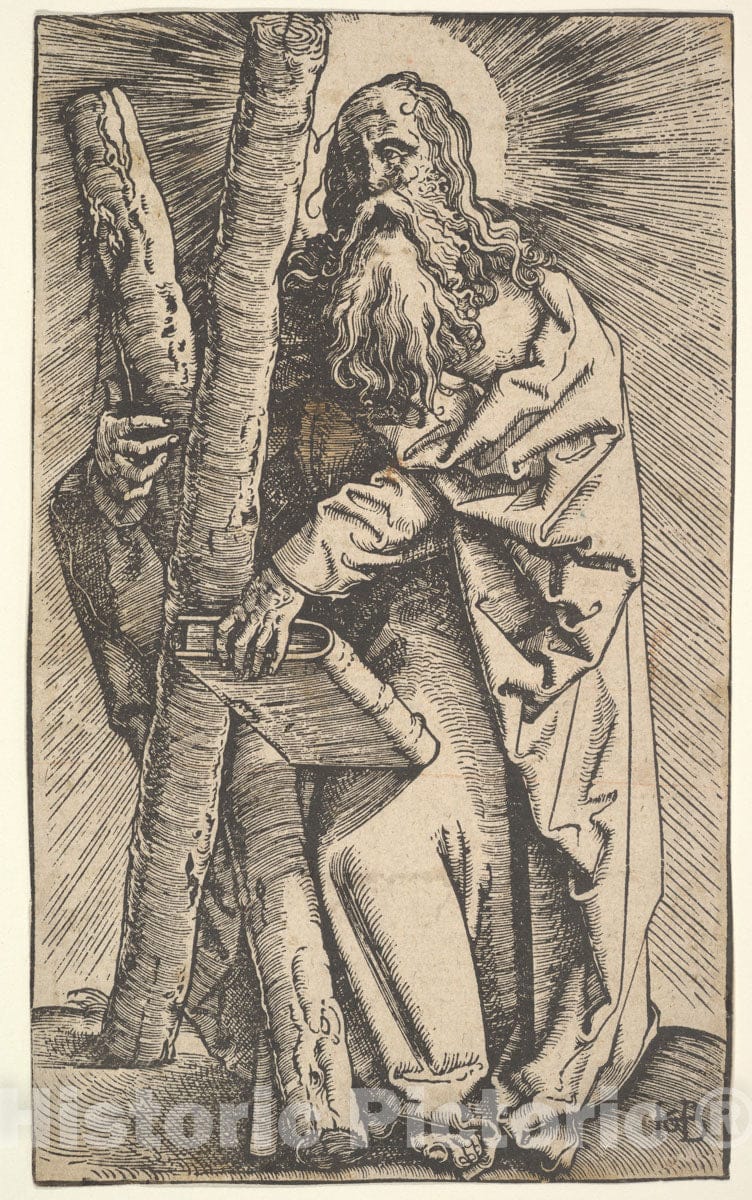 Art Print : Hans Baldung (Called Hans Baldung Grien) - Saint Andrew : Vintage Wall Art