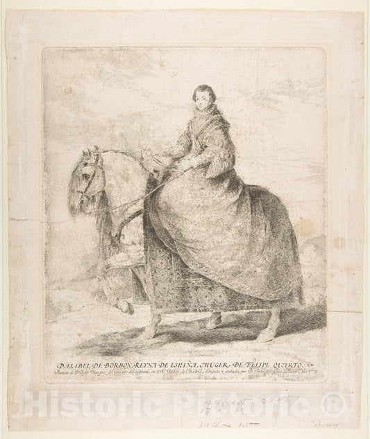 Art Print : Isabel of Bourbon, Queen of Spain and Wife of Philip IV - Artist: Goya - Created: 1778 : Vintage Wall Art