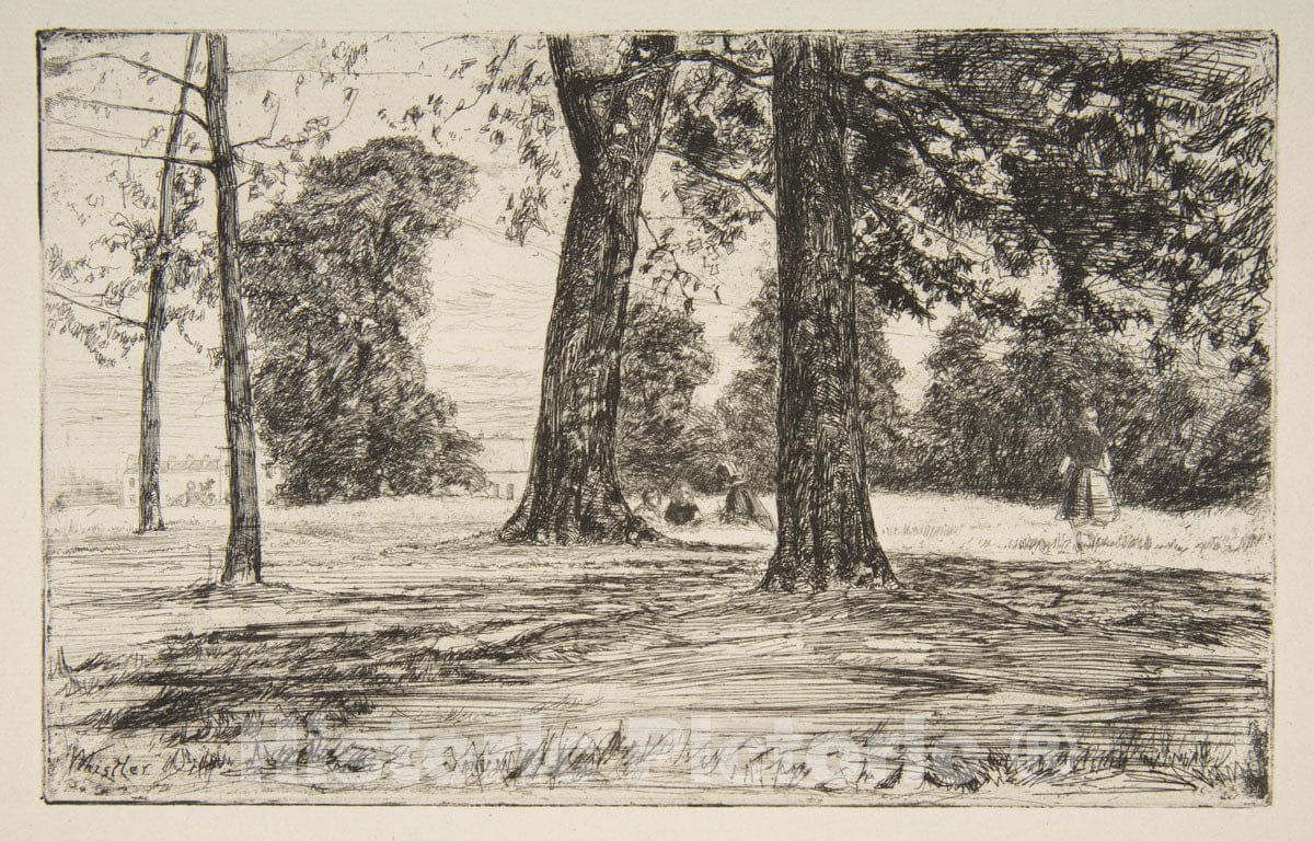 Art Print : James McNeill Whistler - Greenwich Park - 435113 : Vintage Wall Art