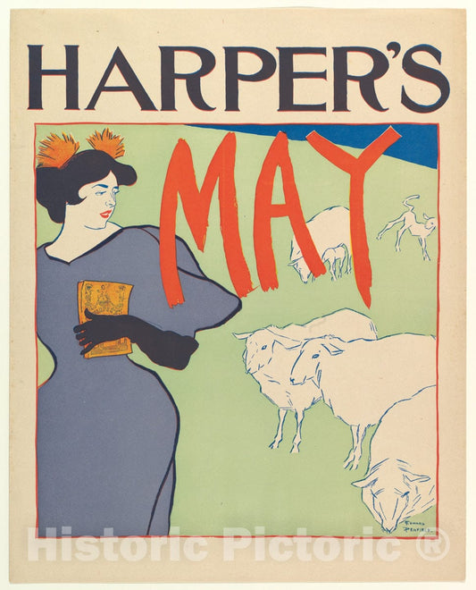 Art Print : Edward Penfield - Harper's, May 2 : Vintage Wall Art