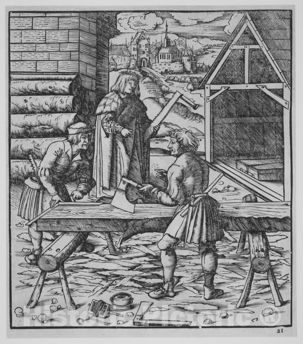 Art Print : Hans Burgkmair - Der Weiß Kunig : Vintage Wall Art