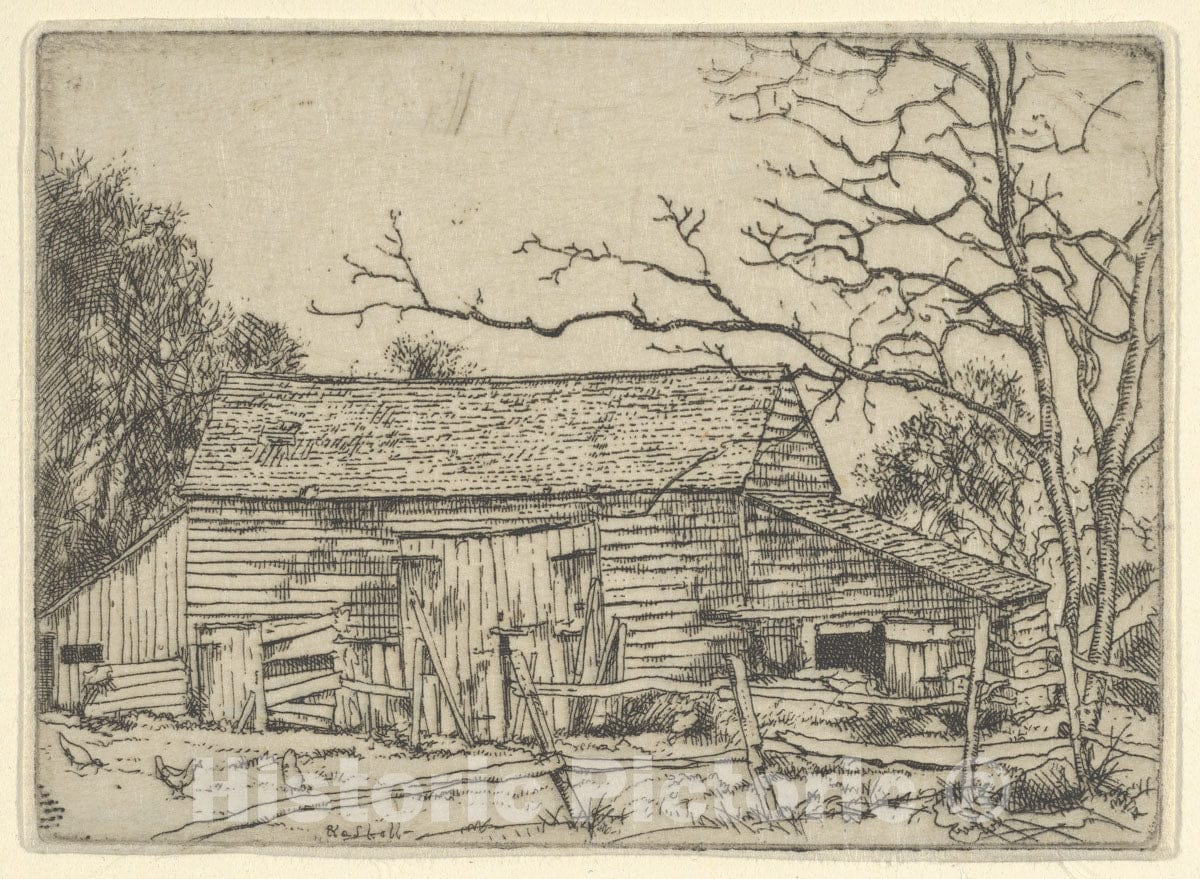 Art Print : Ernest Haskell - The Barn–Staten Island, N.Y. : Vintage Wall Art