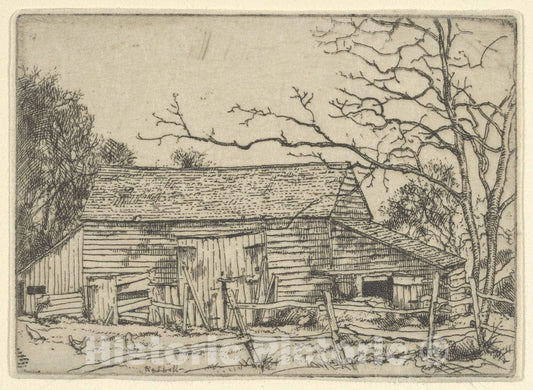 Art Print : Ernest Haskell - The Barn–Staten Island, N.Y. : Vintage Wall Art