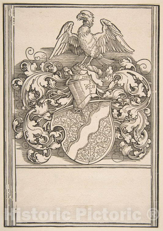 Art Print : Albrecht Dürer - Arms of Michel Beheim : Vintage Wall Art