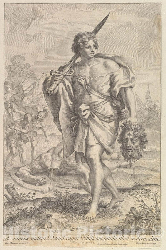 Art Print : Robert Van Audenaerde - David with The Head of Goliath 1 : Vintage Wall Art