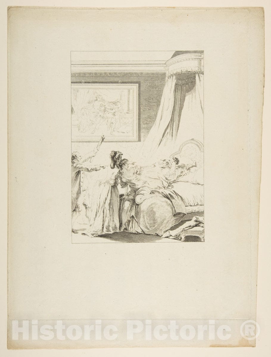 Art Print : Le Gascon puni - Artist: Jean de La Fontaine - Created: 1795 : Vintage Wall Art