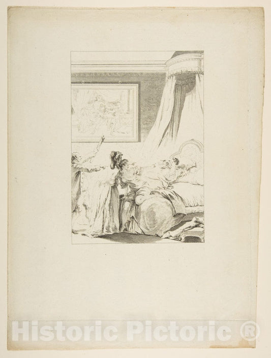 Art Print : Le Gascon puni - Artist: Jean de La Fontaine - Created: 1795 : Vintage Wall Art