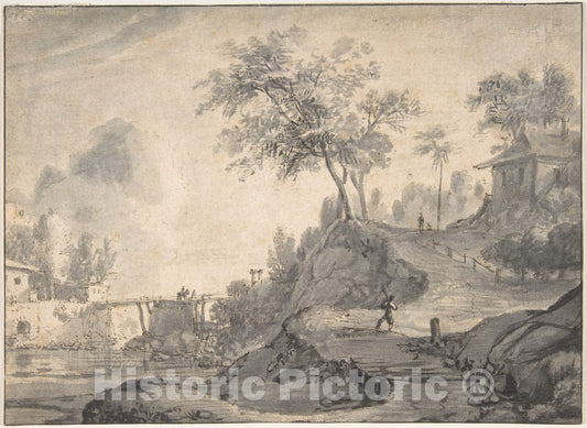 Art Print : Roelant Roghman - Landscape : Vintage Wall Art