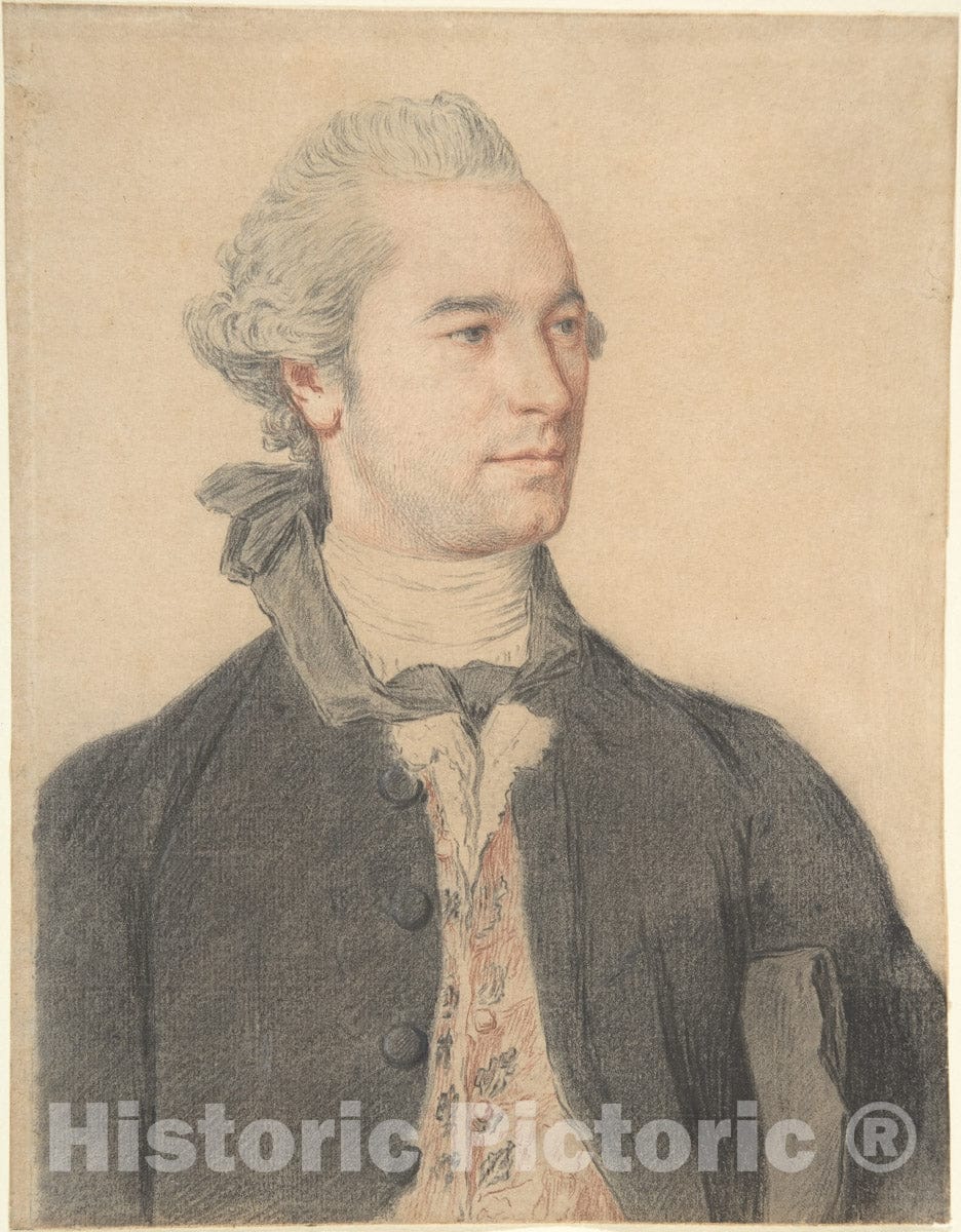 Art Print : Jean Étienne Liotard - Portrait of a Man : Vintage Wall Art