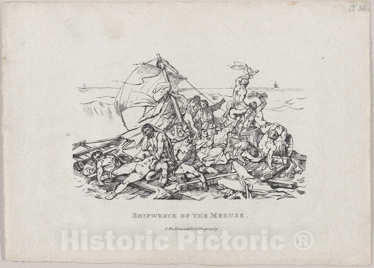 Art Print : Théodore Gericault - Shipwreck of The Meduse : Vintage Wall Art