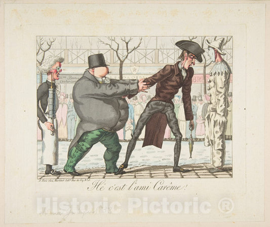 Art Print : Aaron Martinet - Hé C'est l'ami Carême!, Musée Grotesque No. 53 : Vintage Wall Art