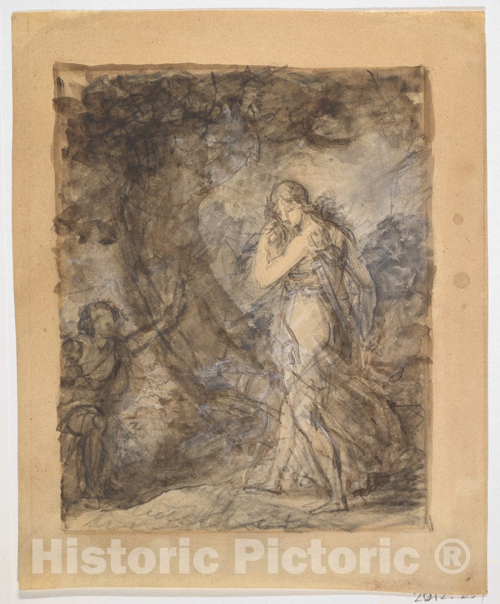 Art Print : Baron François Gérard - Daphnis Running Toward Chloe : Vintage Wall Art