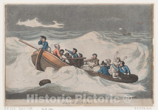 Art Print : Thomas Rowlandson - Bay of Biscay : Vintage Wall Art