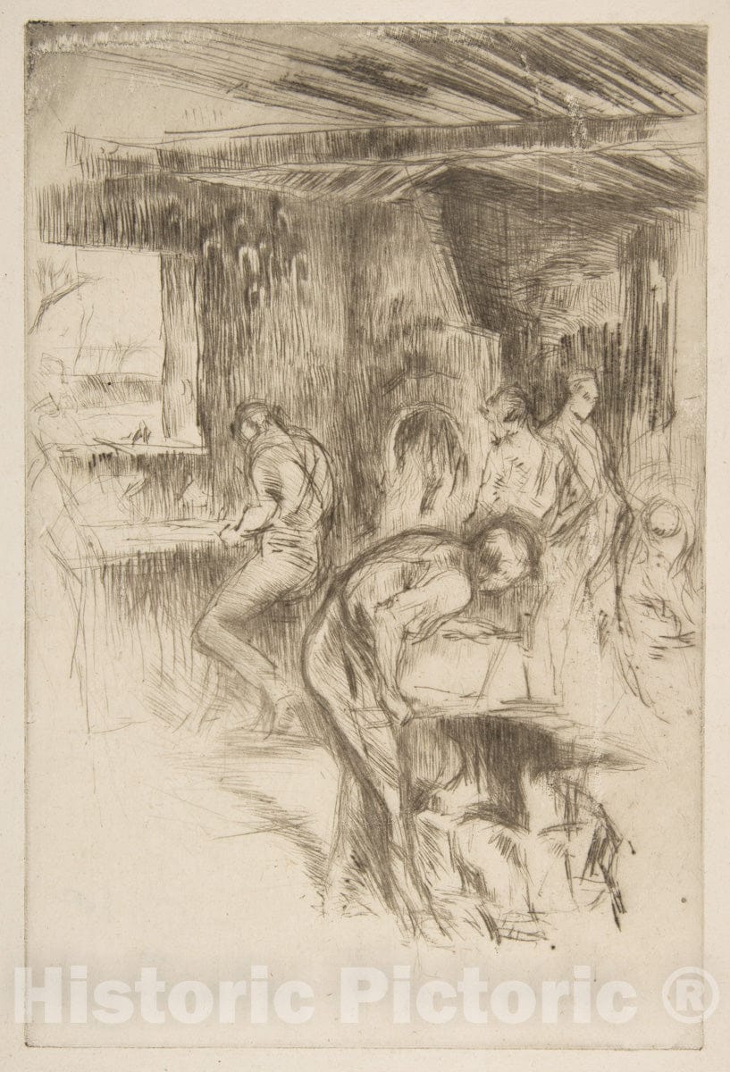Art Print : James McNeill Whistler - The Little Forge (The Little Forge, Liverpool) : Vintage Wall Art