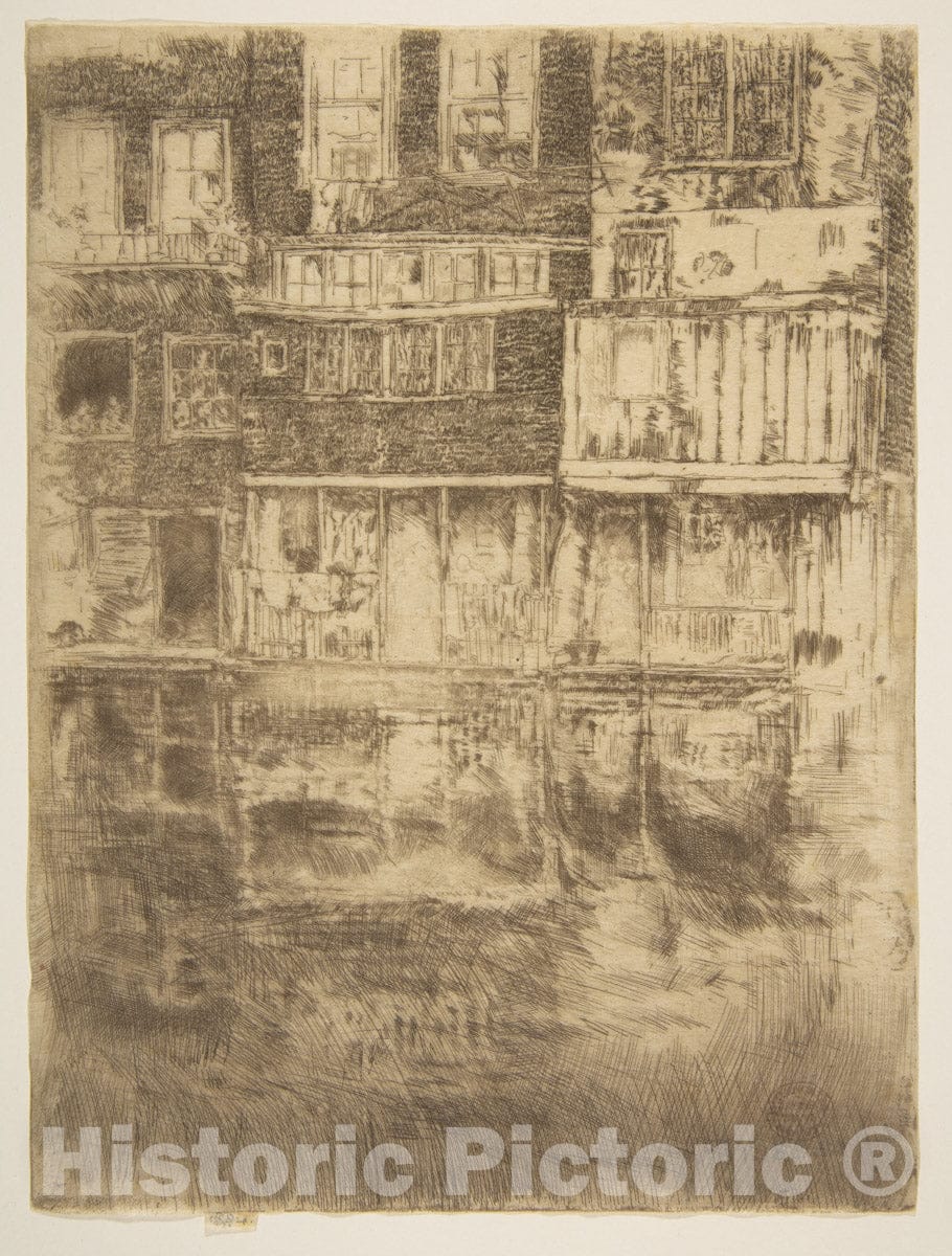 Art Print : James McNeill Whistler - Square House, Amsterdam : Vintage Wall Art