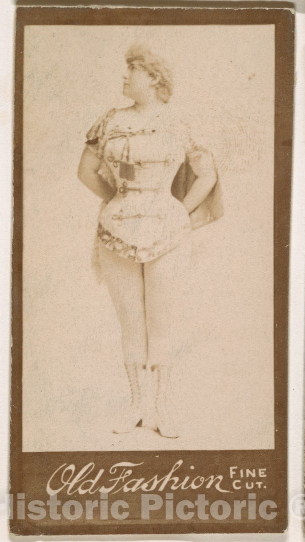 Photo Print : Actress Standing with arms Behind Back, from The Actresses Series (N664) Promoting Old Fashion Fine Cut Tobacco : Vintage Wall Art