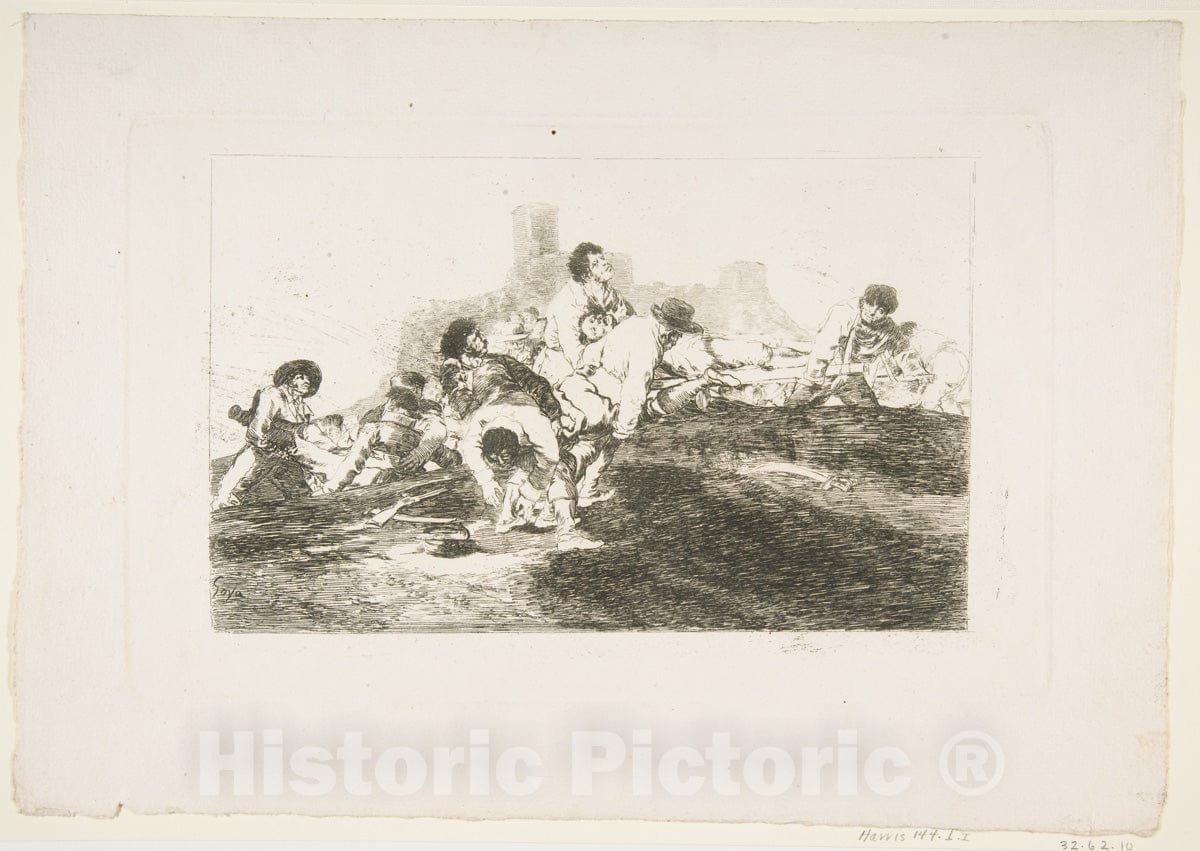 Art Print : Goya - Plate 24 from 'The Disasters of War' (Los Desastres de la Guerra):' They can Still be of use.' (Aun podrán servir) 2 : Vintage Wall Art