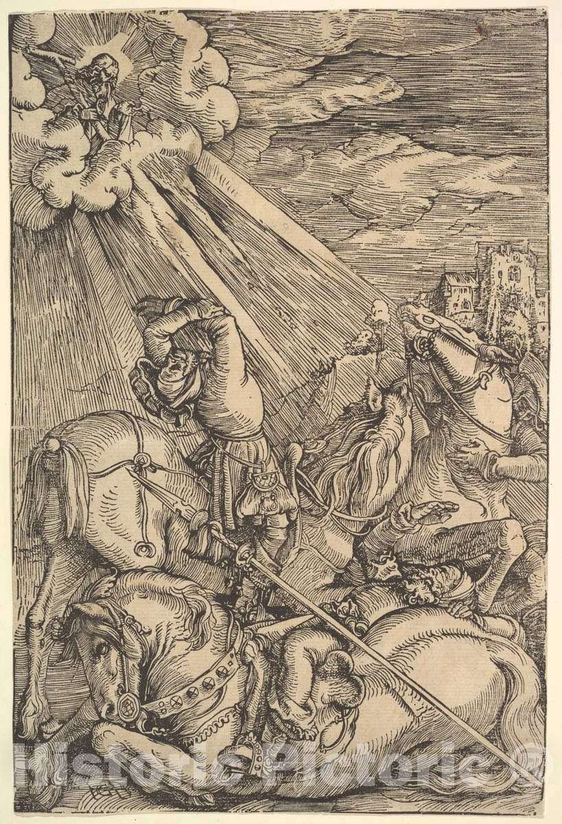 Art Print : Hans Baldung (Called Hans Baldung Grien) - Conversion of Paul - 435445 : Vintage Wall Art