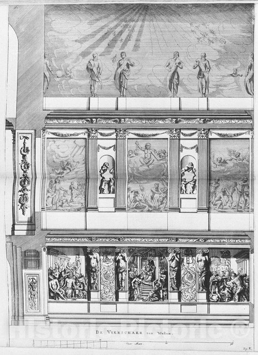 Art Print : Jacob Van Campen - I Afbeelding van't Stadt Huys Van Amsterdam : Vintage Wall Art