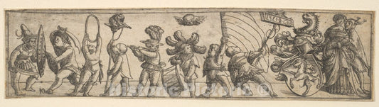 Art Print : Conrad Baur - Frieze with Children 3 : Vintage Wall Art