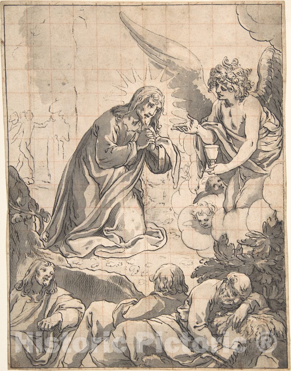 Art Print : Caspar Strauss - Agony in The Garden : Vintage Wall Art