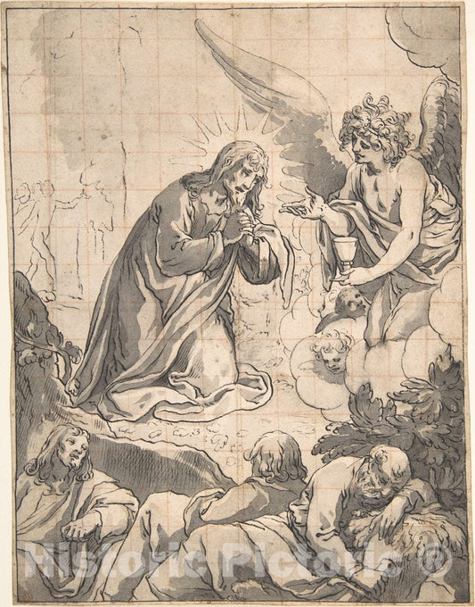 Art Print : Caspar Strauss - Agony in The Garden : Vintage Wall Art