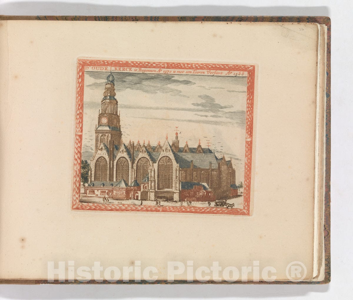 Art Print : Carel Allard - 'D' Oude Kerck', in: Tooneel Der Voornaamste Nederlands Huizen, En Lust Hoven, Naar T Leven Afgebeeld : Vintage Wall Art