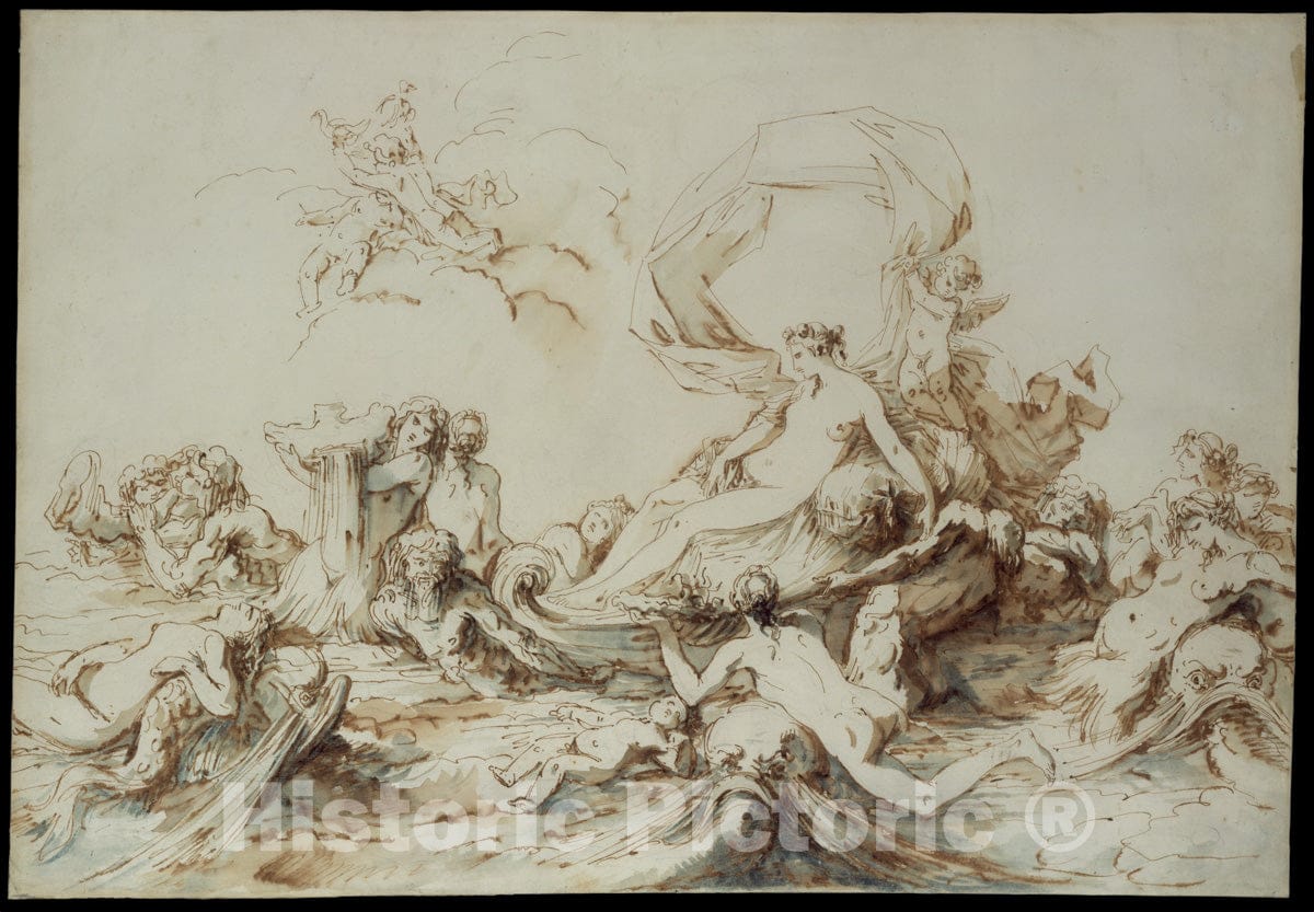 Art Print : André Lebrun - The Triumph of Venus : Vintage Wall Art