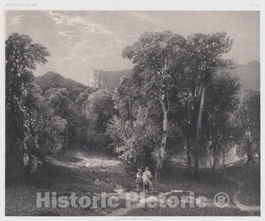 Art Print : Alexandre Calame - Landscape 1 : Vintage Wall Art
