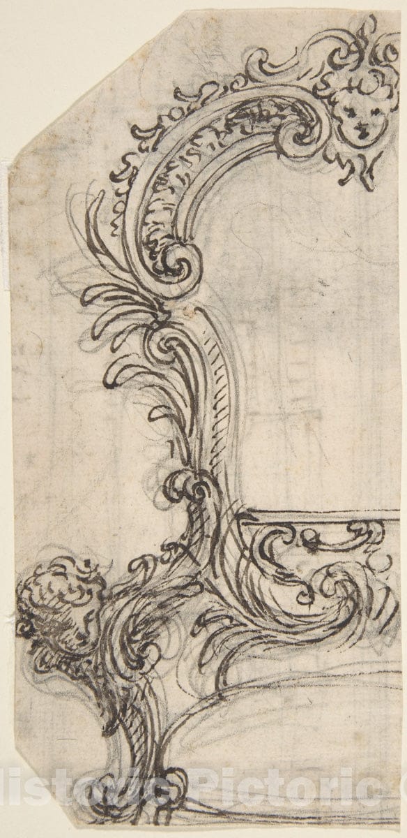 Art Print : Giovanni Battista Foggini - Design for The Frame of a Mirror or Fire Screen (Recto)
