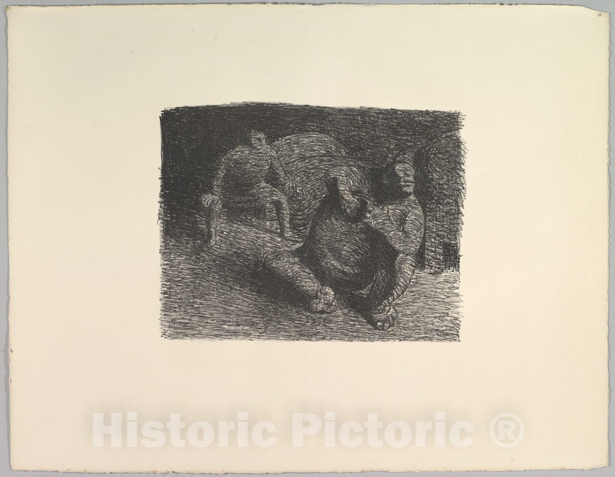Art Print : Ernst Barlach - The Suspicious Elf (Verzweifelter ALB) : Vintage Wall Art