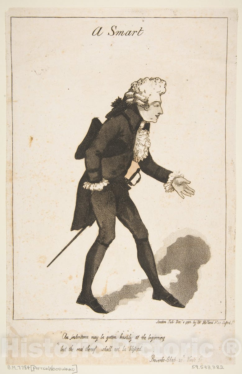 Art Print : George Moutard Woodward - A Smart : Vintage Wall Art