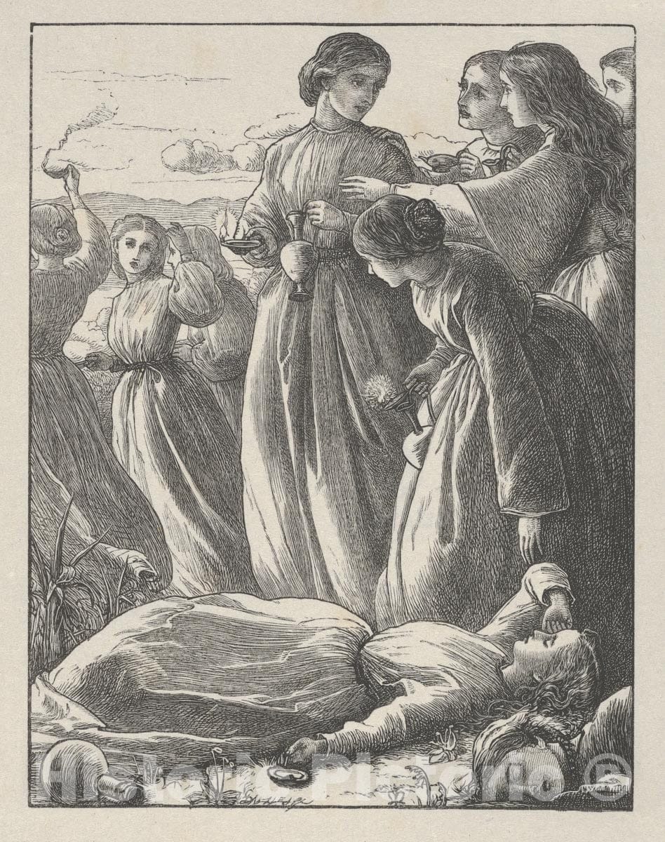 Art Print : Sir John Everett Millais - The Parable of The Ten Virgins (he Parables of Our Lord and Saviour Jesus Christ) : Vintage Wall Art