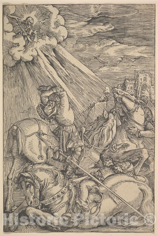 Art Print : Hans Baldung (Called Hans Baldung Grien) - Conversion of Paul 1 : Vintage Wall Art