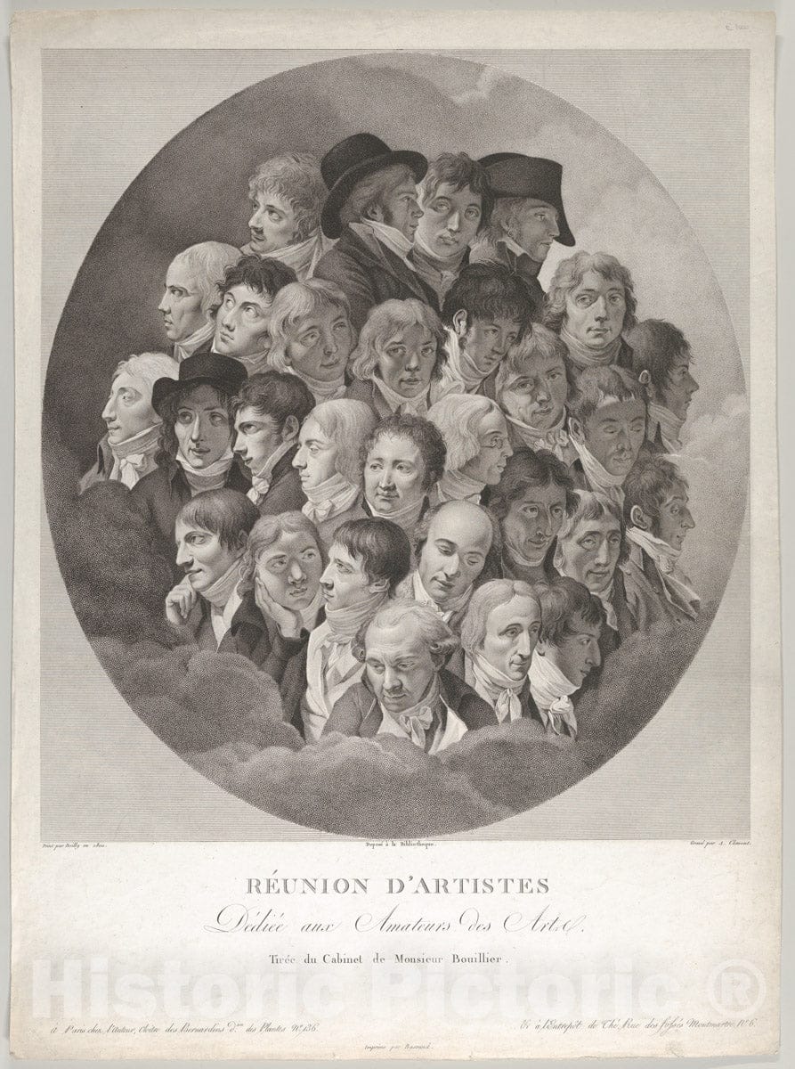 Art Print : Alexandre Clément - Réunion d’Artistes (Reunion of Artists) : Vintage Wall Art