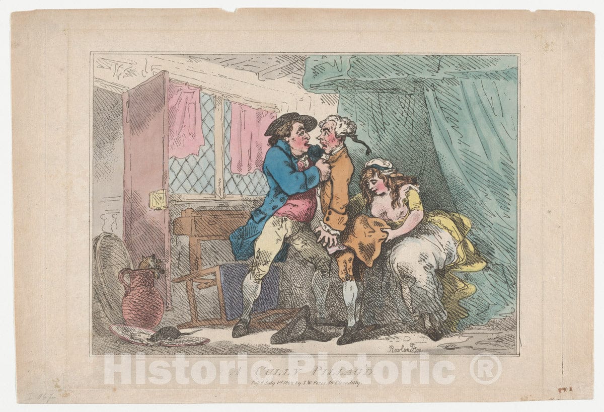 Art Print : Thomas Rowlandson - A Cully Pillag'd 3 : Vintage Wall Art