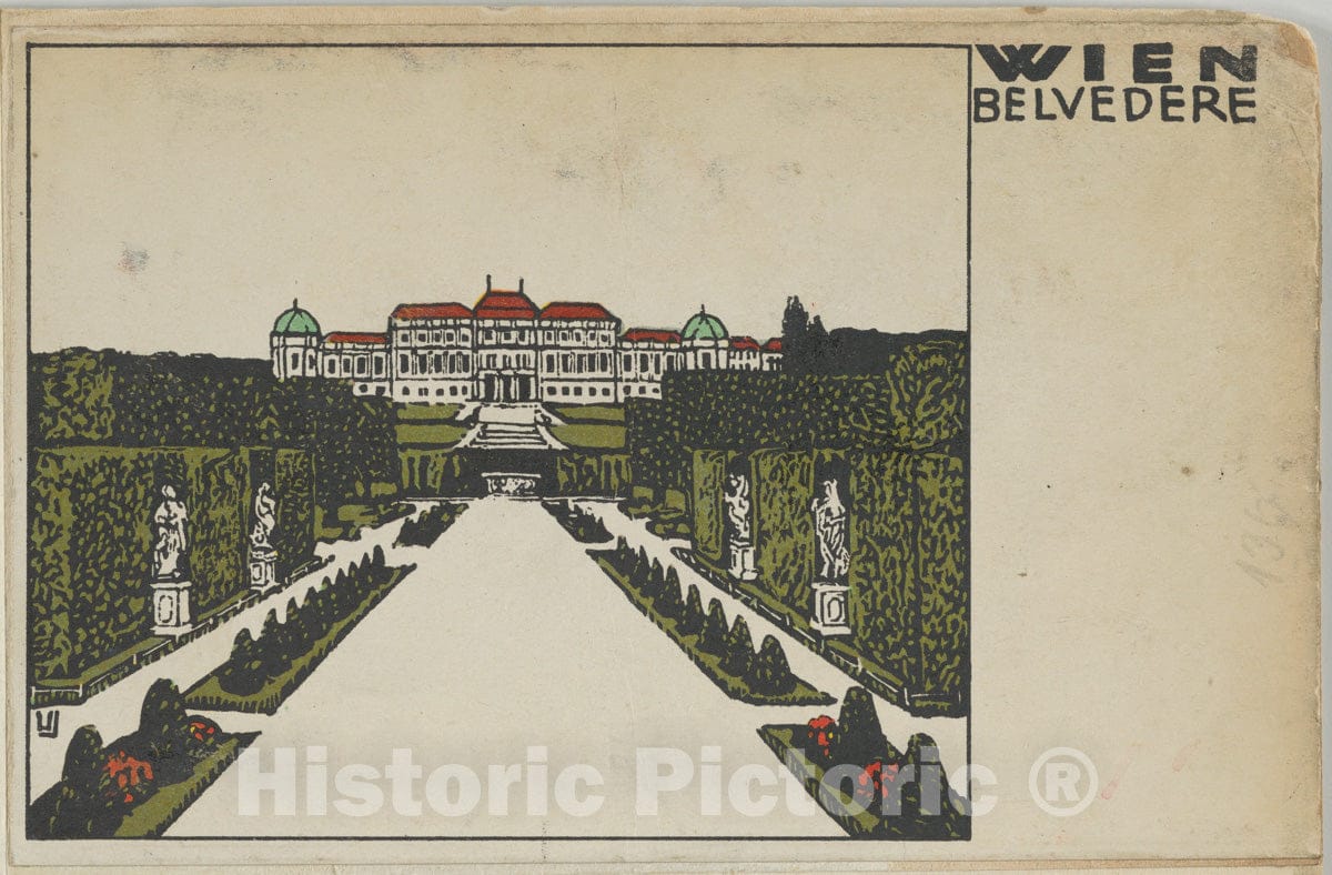 Art Print : Urban Janke - Vienna: Belvedere : Vintage Wall Art