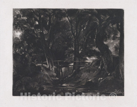Art Print : David Lucas - A Dell, Helmingham Park, Suffolk 8 : Vintage Wall Art