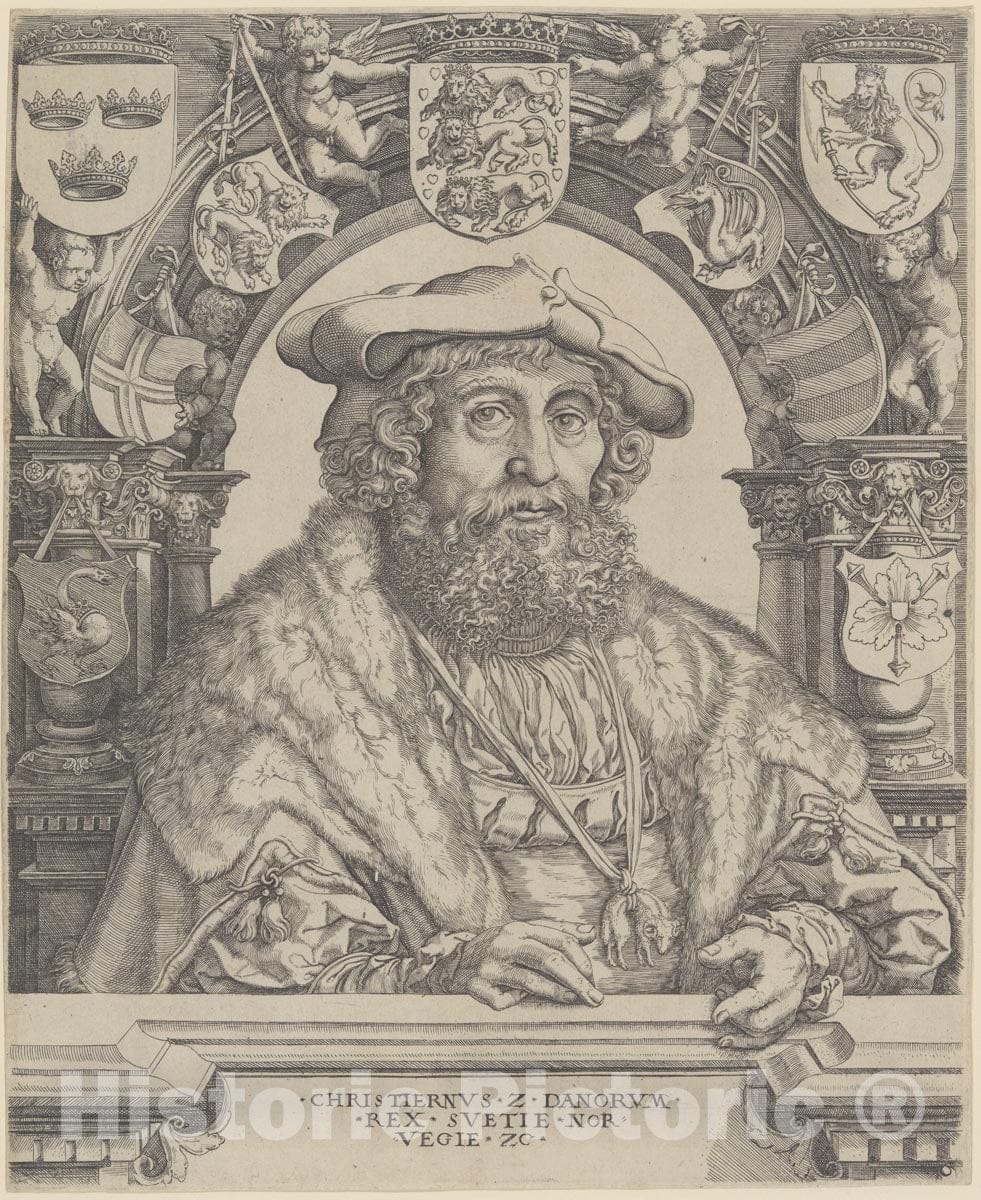 Art Print : Jan Gossart (Called Mabuse) - Christian II, King of Denmark : Vintage Wall Art