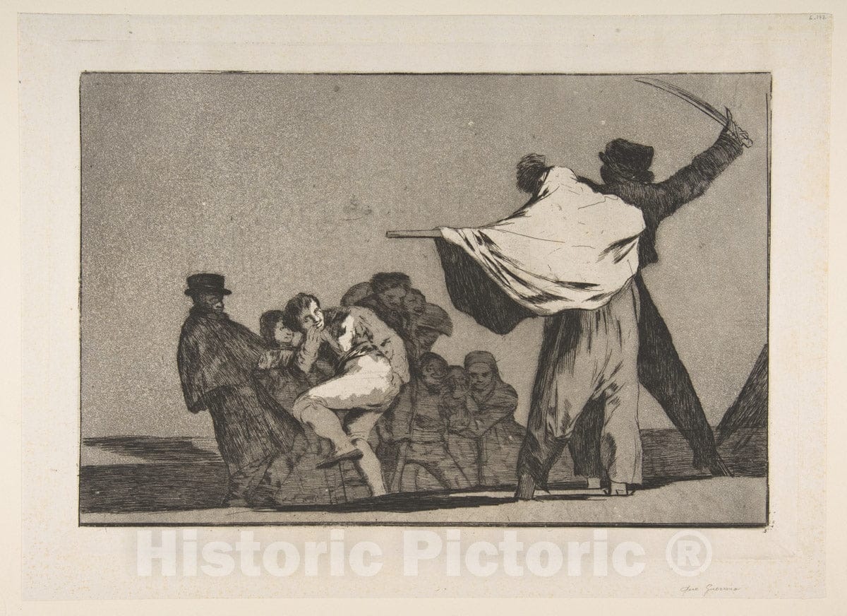 Art Print : Goya - Plate A from The 'Disparates':Well-Known Folly 2 : Vintage Wall Art