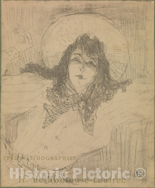 Art Print : Henri de Toulouse-Lautrec - May Belfort 1 : Vintage Wall Art