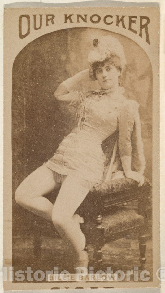 Photo Print : Billie Barlow, from The Actresses Series (N665) Promoting Our Knocker Cigars 1 : Vintage Wall Art