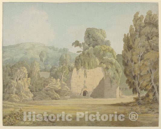 Art Print : Francis Towne - an Ivy Covered Ruin : Vintage Wall Art