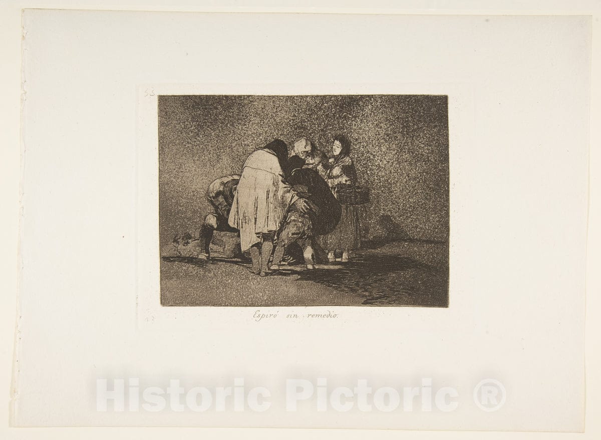 Art Print : Plate 53 from 'The Disasters of War' - Artist: Goya - Created: c1811 : Vintage Wall Art