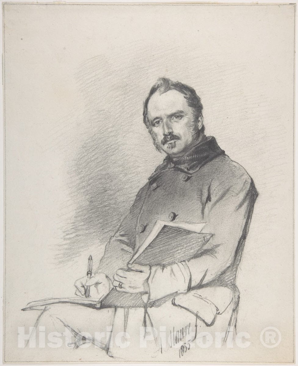 Art Print : Anton Mauve - Portrait of Pieter Frederick Van Os : Vintage Wall Art