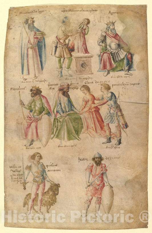 Art Print : Barthelemy d'Eyck - Famous Men and Women from Classical and Biblical Antiquity : Vintage Wall Art