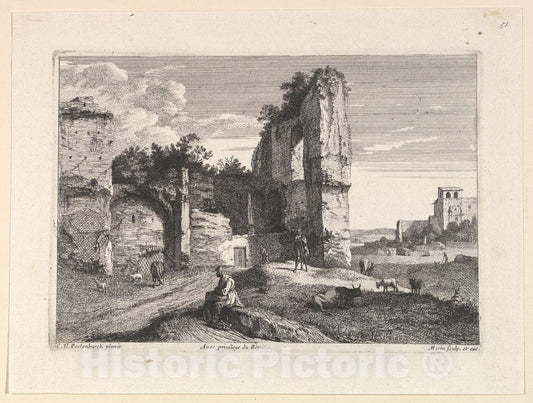 Art Print : Jean Morin - La Vieille Femme Assise 1 : Vintage Wall Art